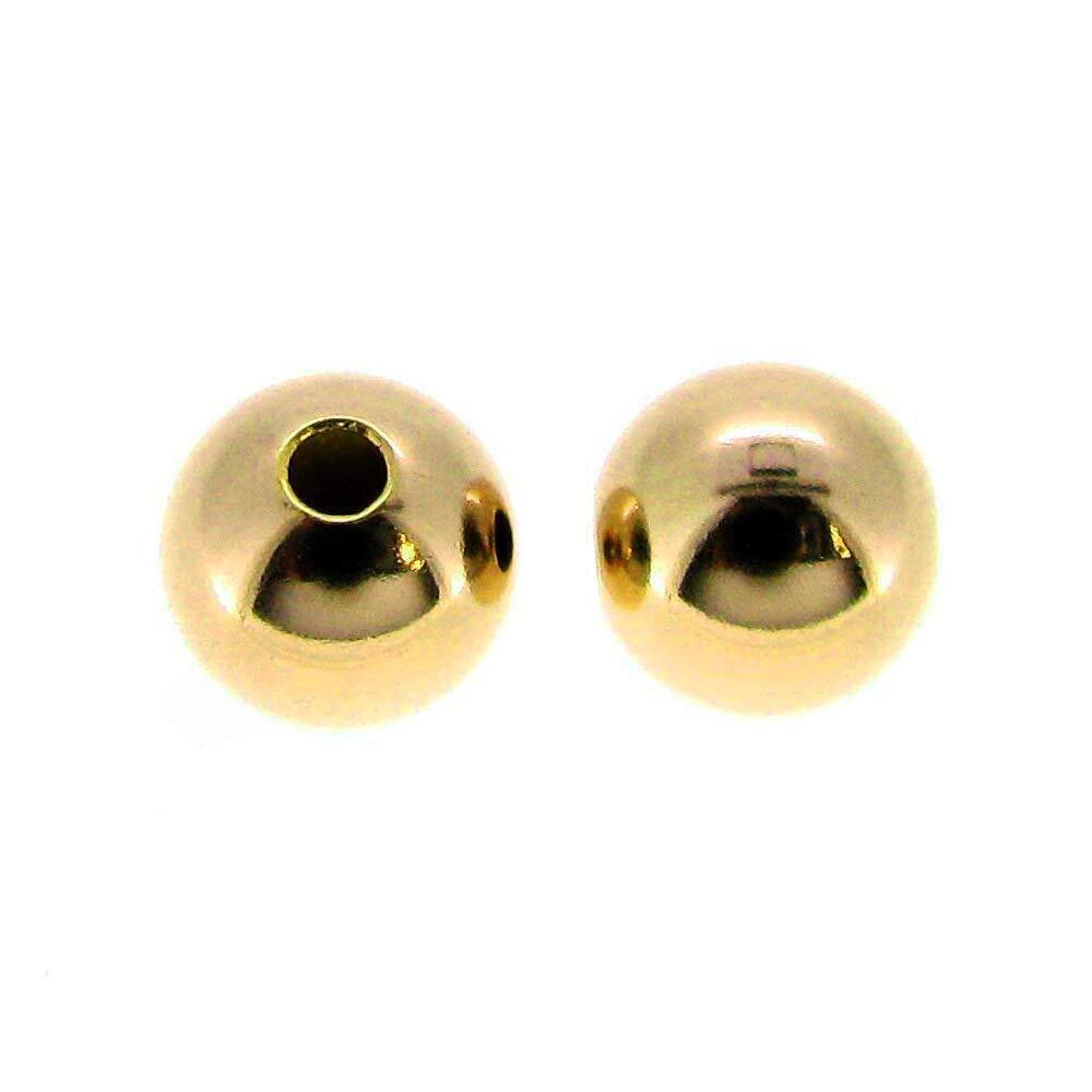 8335 100 pcs 14K Gold-Filled 5mm Round Seamless Spacer Beads 100